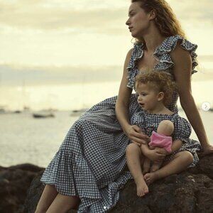 DOEN Sora Dress Blue Gingham M